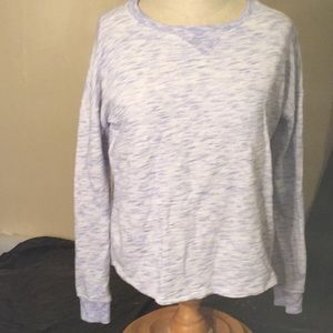 Blue and white sweater